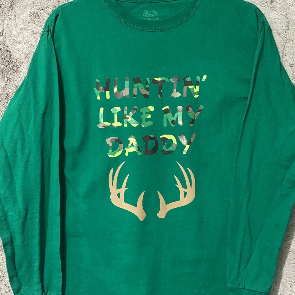 Huntin like my daddy camo long sleeve tees